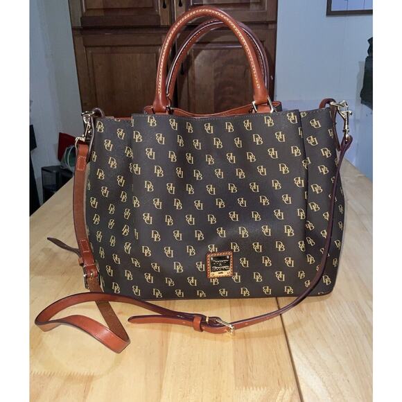 Dooney & Bourke Gretta Brenna Satchel Bag Brown Tmoro - Picture 1 of 10